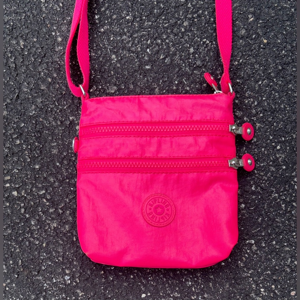 Kipling | Keiko | Crossbody | Mini | Vibrant | Neon | Pink | Nylon | Adjustable - Picture 1 of 10